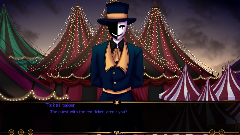 Ticket Taker official-style The Freak Circus character card